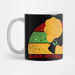 Retro Black History Month African Woman Mug